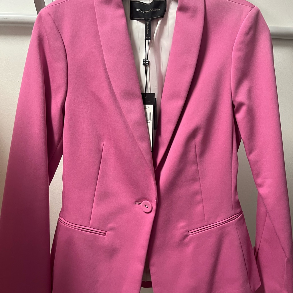 Pink Button Down Fitted Jacket